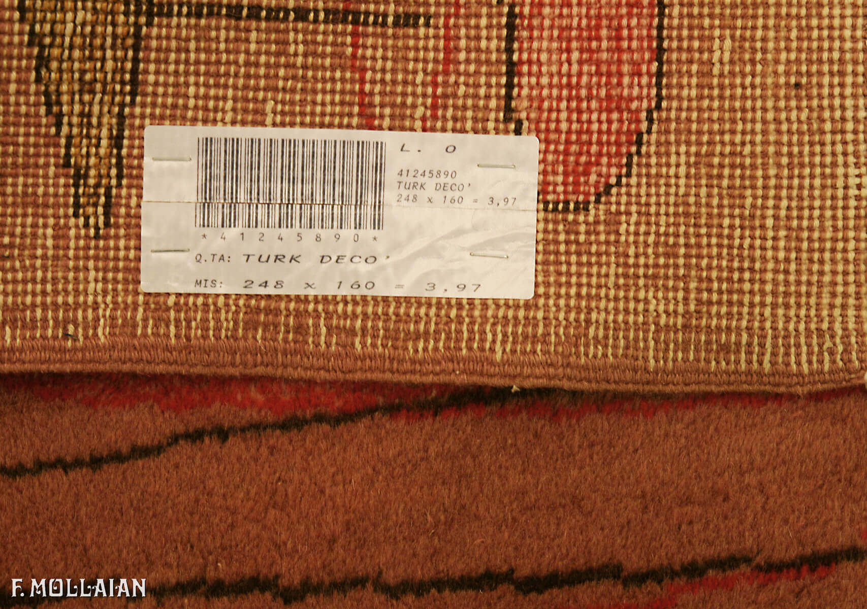 A Vintage Semi-Antique Turkish Turk Decò Rug n°:41245890